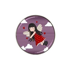 Cupid Girl Hat Clip Ball Marker by Valentinaart