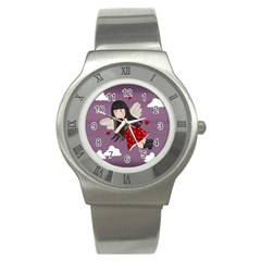 Cupid Girl Stainless Steel Watch by Valentinaart