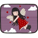 Cupid girl Double Sided Fleece Blanket (Mini)  35 x27  Blanket Front