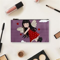 Cupid Girl Cosmetic Bag (small)  by Valentinaart