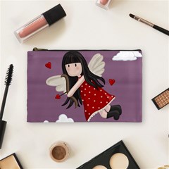 Cupid Girl Cosmetic Bag (medium)  by Valentinaart