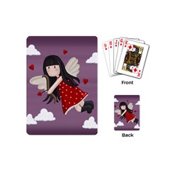 Cupid Girl Playing Cards (mini)  by Valentinaart