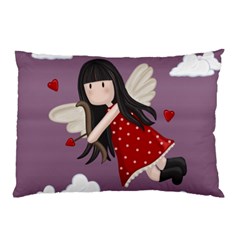 Cupid Girl Pillow Case (two Sides) by Valentinaart