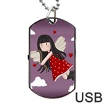 Cupid girl Dog Tag USB Flash (Two Sides) Back