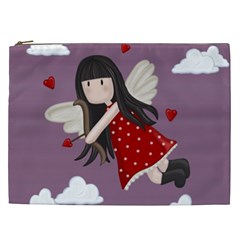 Cupid Girl Cosmetic Bag (xxl)  by Valentinaart