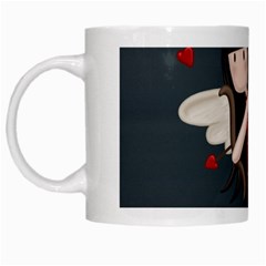 Cupid Girl White Mugs by Valentinaart