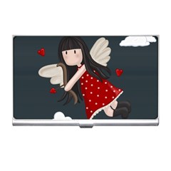 Cupid Girl Business Card Holders by Valentinaart