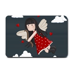 Cupid Girl Small Doormat  by Valentinaart