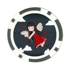 Cupid Girl Poker Chip Card Guard by Valentinaart