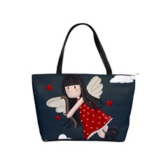 Cupid Girl Shoulder Handbags by Valentinaart