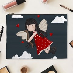 Cupid Girl Cosmetic Bag (xl) by Valentinaart