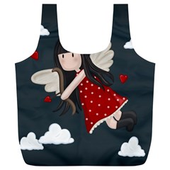 Cupid Girl Full Print Recycle Bags (l)  by Valentinaart