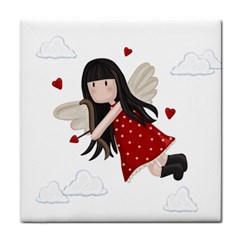 Cupid Girl Tile Coasters by Valentinaart