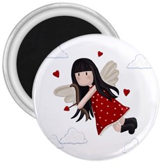 Cupid Girl 3  Magnets by Valentinaart