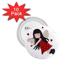 Cupid Girl 1 75  Buttons (10 Pack) by Valentinaart