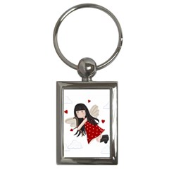 Cupid Girl Key Chains (rectangle)  by Valentinaart