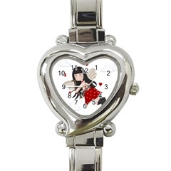 Cupid Girl Heart Italian Charm Watch by Valentinaart