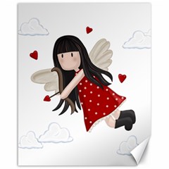 Cupid Girl Canvas 16  X 20   by Valentinaart