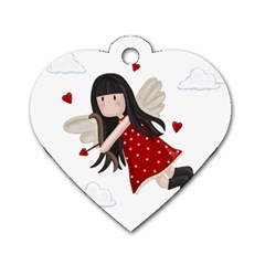 Cupid Girl Dog Tag Heart (one Side)