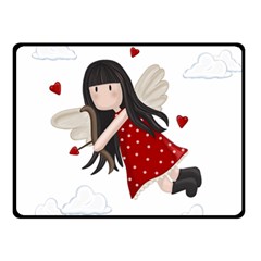 Cupid Girl Double Sided Fleece Blanket (small)  by Valentinaart