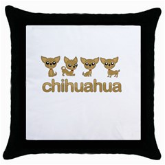 Chihuahua Throw Pillow Case (Black)