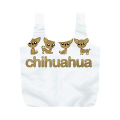 Chihuahua Full Print Recycle Bags (m)  by Valentinaart