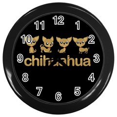 Chihuahua Wall Clocks (black) by Valentinaart