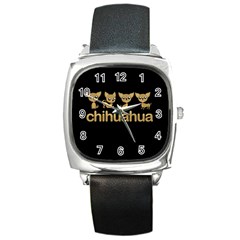 Chihuahua Square Metal Watch by Valentinaart