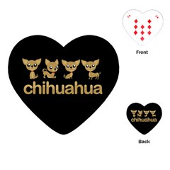 Chihuahua Playing Cards (heart)  by Valentinaart