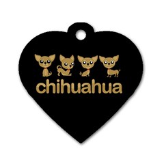 Chihuahua Dog Tag Heart (two Sides) by Valentinaart