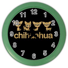 Chihuahua Color Wall Clocks by Valentinaart