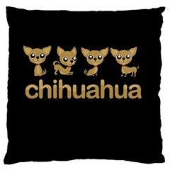 Chihuahua Large Cushion Case (one Side) by Valentinaart