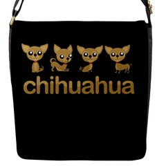 Chihuahua Flap Messenger Bag (s) by Valentinaart