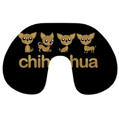 Chihuahua Travel Neck Pillows by Valentinaart