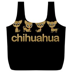 Chihuahua Full Print Recycle Bags (l)  by Valentinaart