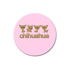 Chihuahua Magnet 3  (round) by Valentinaart