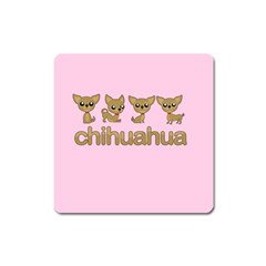 Chihuahua Square Magnet by Valentinaart