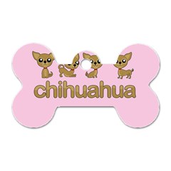 Chihuahua Dog Tag Bone (one Side) by Valentinaart