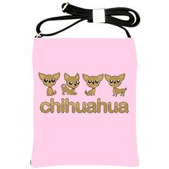 Chihuahua Shoulder Sling Bags by Valentinaart