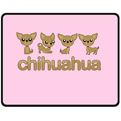 Chihuahua Fleece Blanket (medium)  by Valentinaart