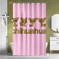 Chihuahua Shower Curtain 48  X 72  (small)  by Valentinaart