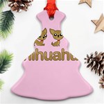 Chihuahua Christmas Tree Ornament (Two Sides) Front