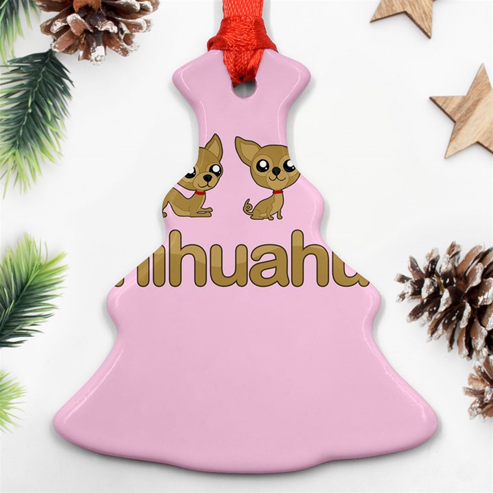 Chihuahua Christmas Tree Ornament (Two Sides)