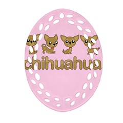 Chihuahua Oval Filigree Ornament (two Sides) by Valentinaart