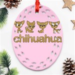 Chihuahua Oval Filigree Ornament (Two Sides) Front