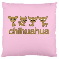 Chihuahua Large Cushion Case (two Sides) by Valentinaart