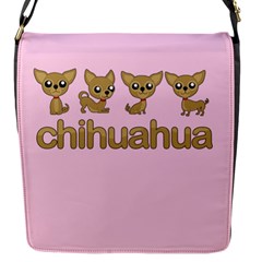 Chihuahua Flap Messenger Bag (s) by Valentinaart