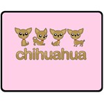 Chihuahua Double Sided Fleece Blanket (Medium)  58.8 x47.4  Blanket Front