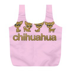 Chihuahua Full Print Recycle Bags (l)  by Valentinaart