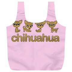 Chihuahua Full Print Recycle Bags (l)  by Valentinaart